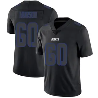 New York Giants Men's Bryan Hudson Limited Jersey - Black Impact