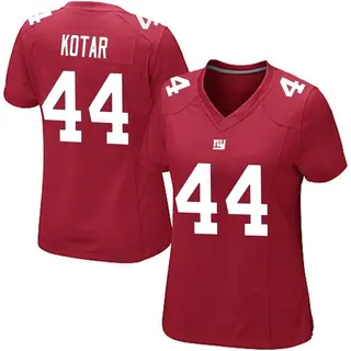 New York Giants Women's Doug Kotar Game Alternate Jersey - Red