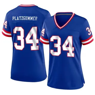 New York Giants Women's Sandro Platzgummer Game Classic Jersey - Royal