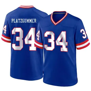 New York Giants Youth Sandro Platzgummer Game Classic Jersey - Royal