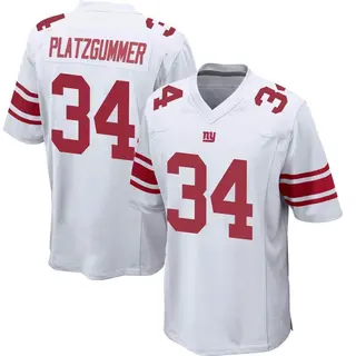 New York Giants Youth Sandro Platzgummer Game Jersey - White